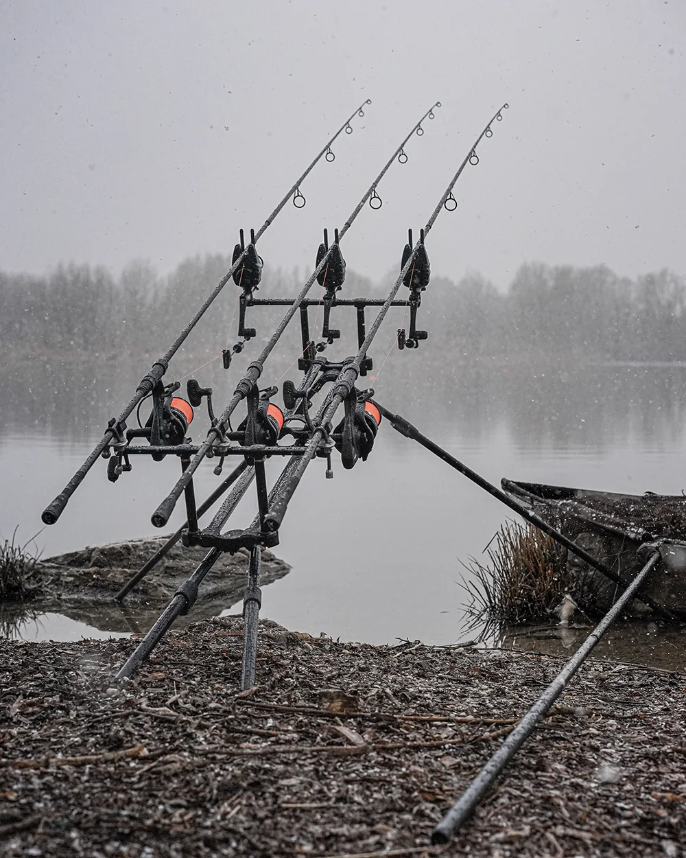 Rod Pod im Winter