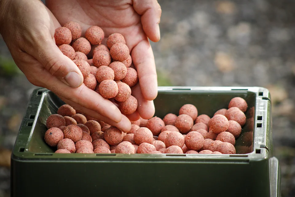 Boilies in Boilie Crusher