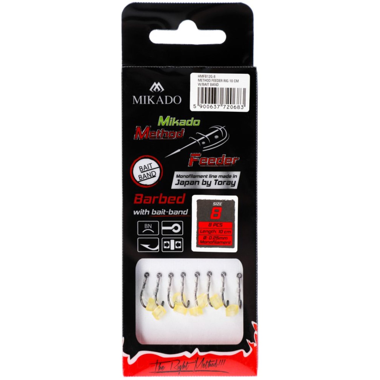 Mikado Method Feeder Rig with Bait Rubber Hakengr.8 MF13 0,25mm 10cm ...
