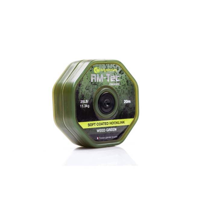 RidgeMonkey Tec Soft Coated Hooklink 25lb Weed Green