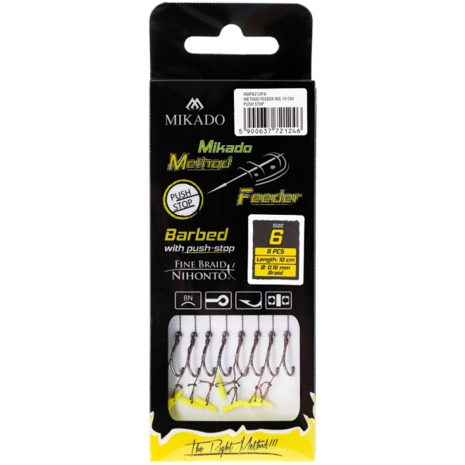 Tappi Push Stop Per Metodo Alimentatore MIKADO - 7 Mm, 28 Pezzi, 3 Colori, Per Carpe E Breme