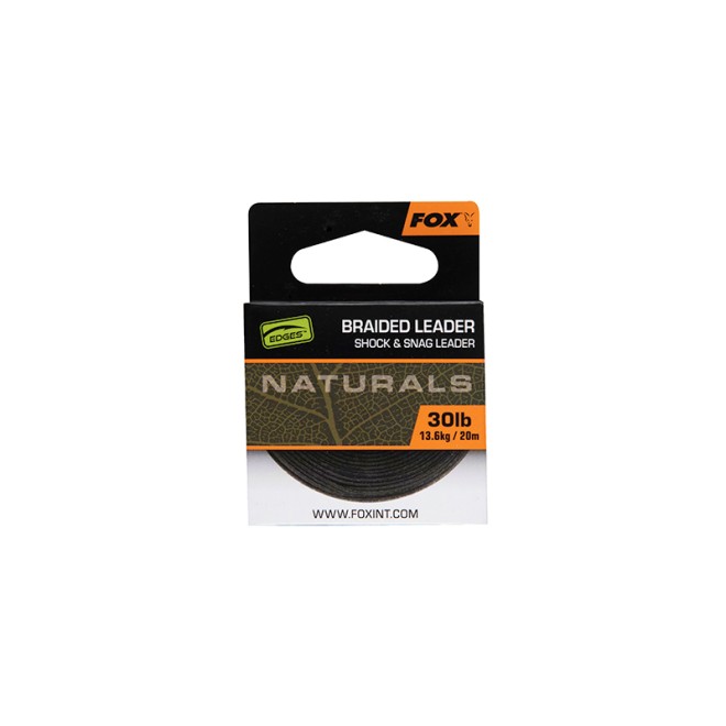 Fox Edges Naturals Braided Leader 20m
