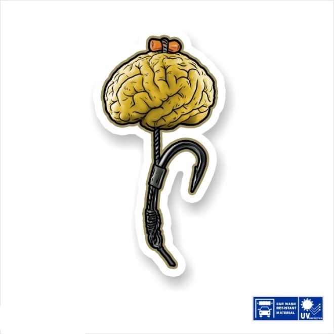 Carphunter Sticker - "Hookbait Brain"