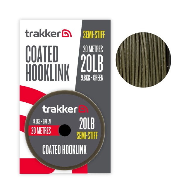 Trakker Semi Stiff Coated Hooklink Green 20m