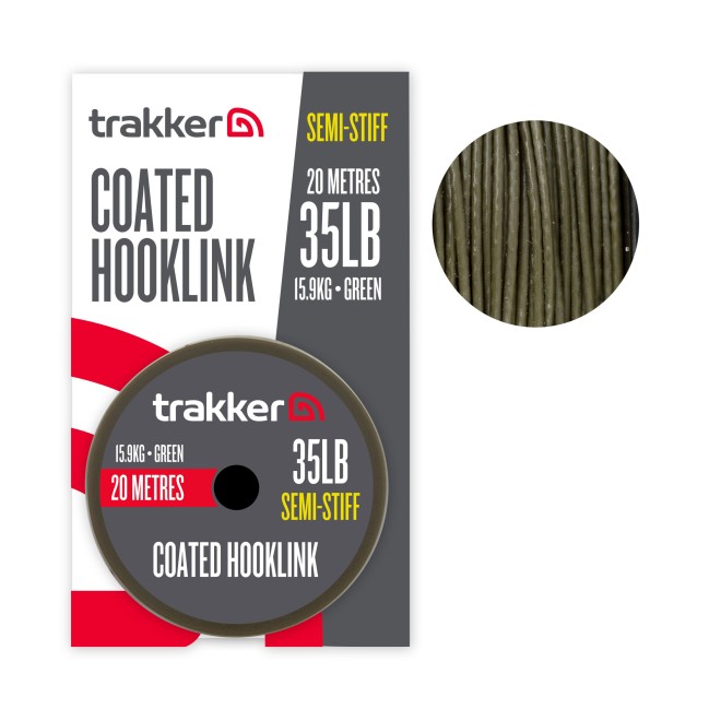 Trakker Semi Stiff Coated Hooklink Green 20m