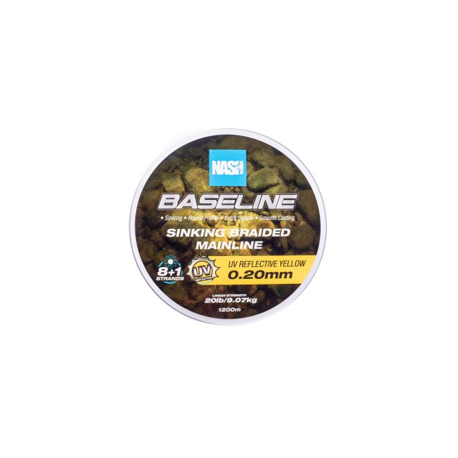 Nash Baseline Sinking Braid UV Yellow 600m