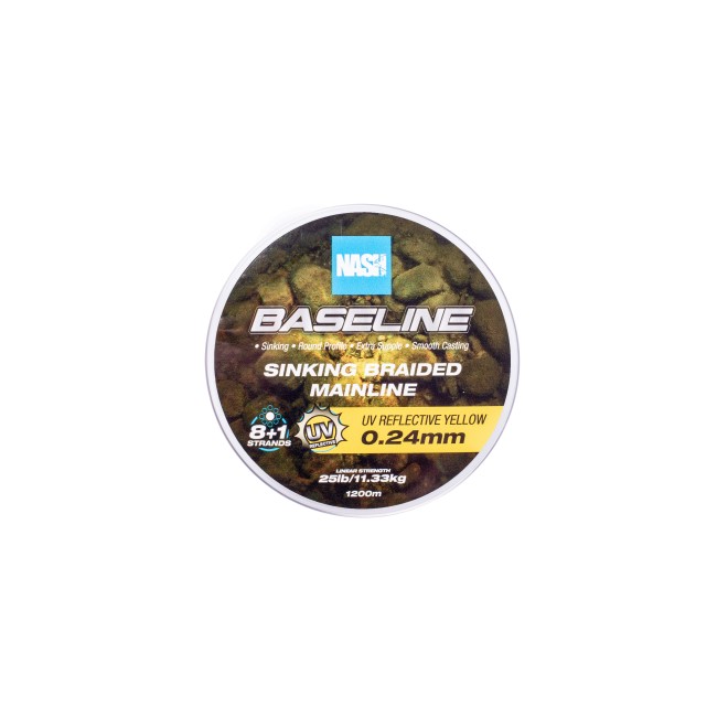 Nash Baseline Sinking Braid UV Yellow 600m