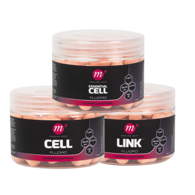 Mainline Dedicated Fluoro Dumbell Wafters 15 mm rosa