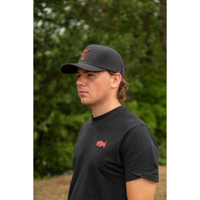 FOX COLLECTION BASEBALL CAP BLACK ORANGE
