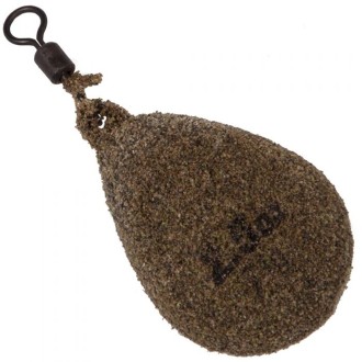 Korda Blei Texture-Coated Flat Pear Swivel Lead&nbsp;/&nbsp;Korda Blei Texture-Coated Flat Pear Swivel Lead 2,5oz/70g