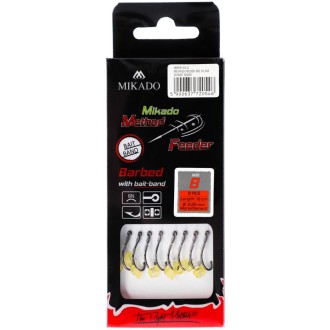 Mikado Method Feeder Rig with Bait Rubber Hakengr.10 0,23mm 10cm 8Stk.