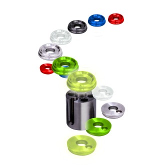 Solar Tackle Lock & Load Indicator End Caps 2pcs.&nbsp;/&nbsp;Solar Tackle Lock & Load Indicator End Caps 2pcs Stainless