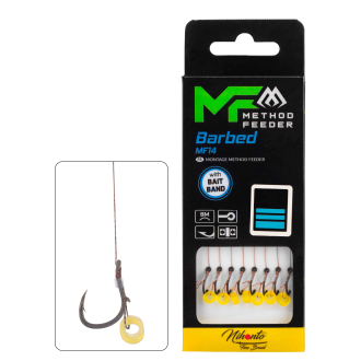 Mikado Method Feeder Hair Rig with Bait Band&nbsp;/&nbsp;Mikado Method Feeder Hair Rig with Bait Band Hakengr.8 0,14mm 10cm 8Stk.